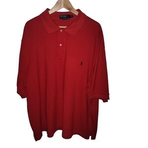 Polo Raplh Lauren Shirt Men's 2XL Tall Red  Short Sleeve Shirt
